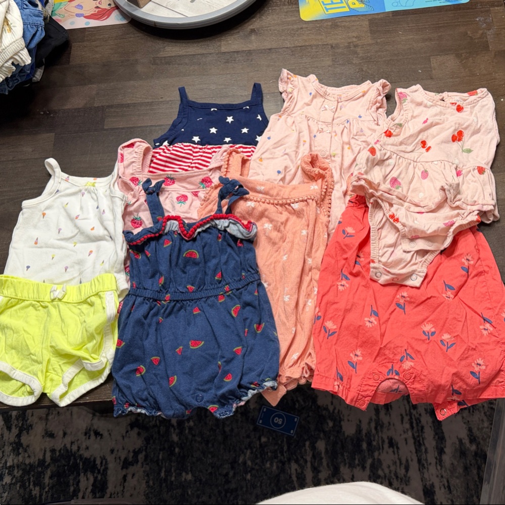ALL CARTERS- Colorful Baby Rompers Set